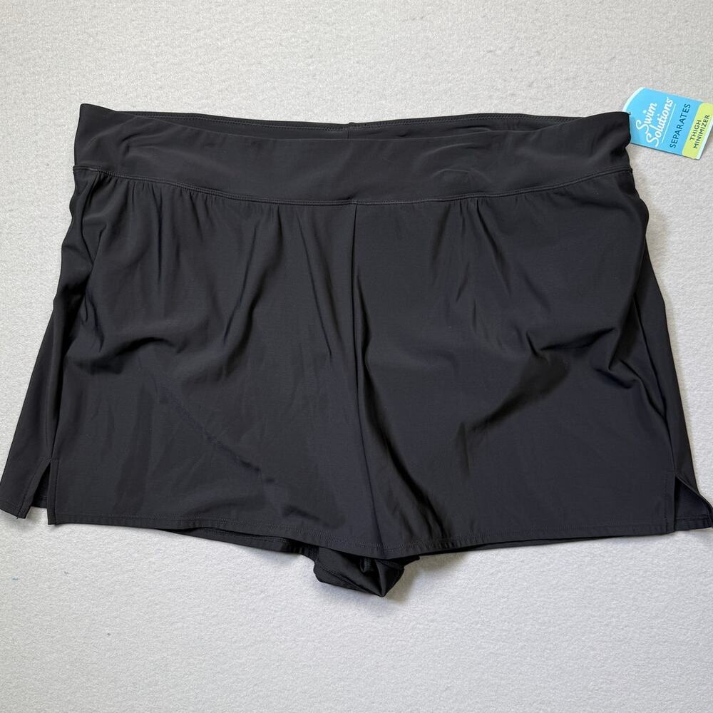 Swim Solutions Pull-on Swim Shorts Black 24W MSRP $64